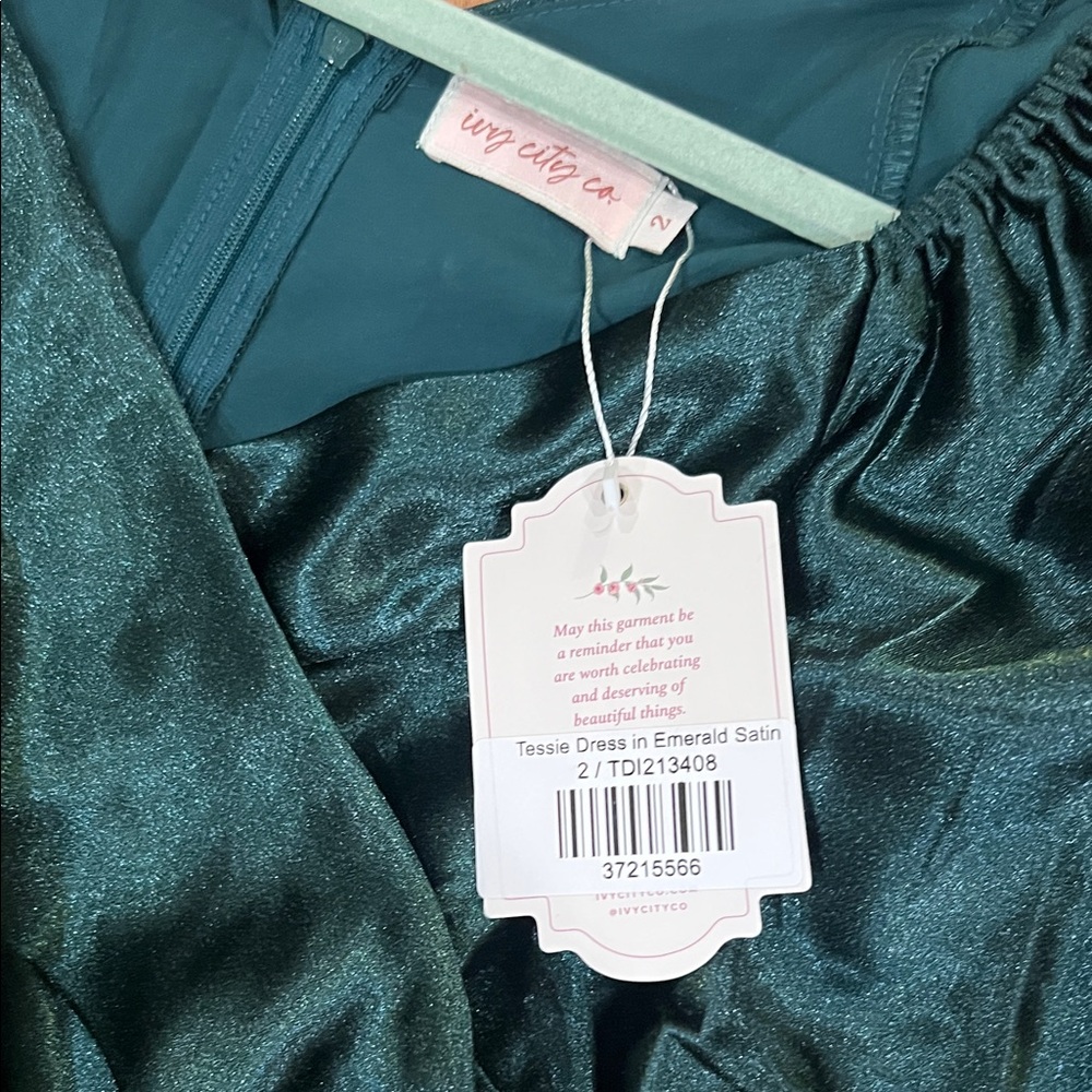 Ivy City Co Tessie Dress in Deep Green - Picture 3 of 5